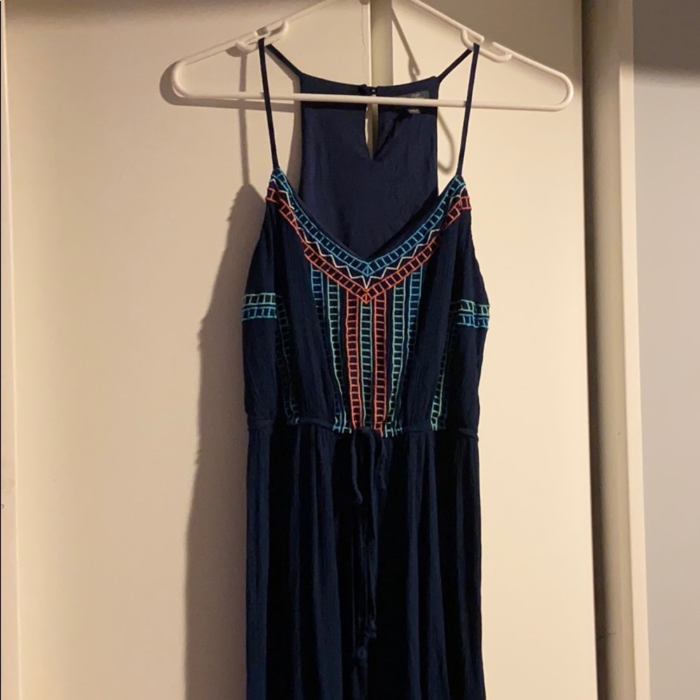 Blue floor length sun dress
